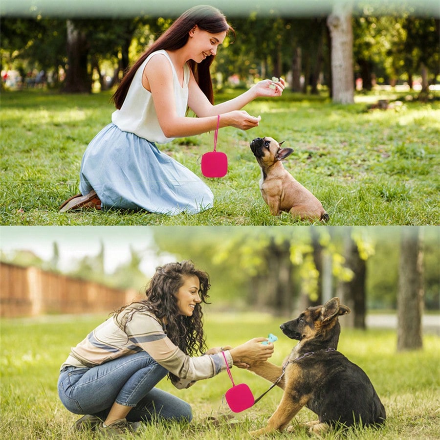 1pc Small Dog Training & Treat Bag With Detachable Shoulder Strap And Zipper Closure - Spill-Proof Mini Portable Pet Carrier Pouch, Suitable For Puppies, Durable Easy-Clean Design, Multiple Colors (Rose Red, Black, Light Blue, Pink, Navy) For Travel