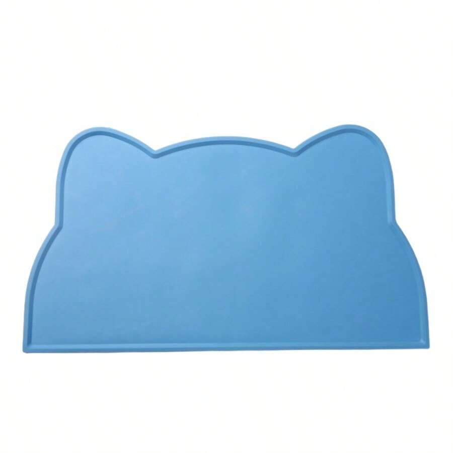 Multicolor rectangular silicone pet feeding bowl mat with non-slip waterproof surface for dogs and cats