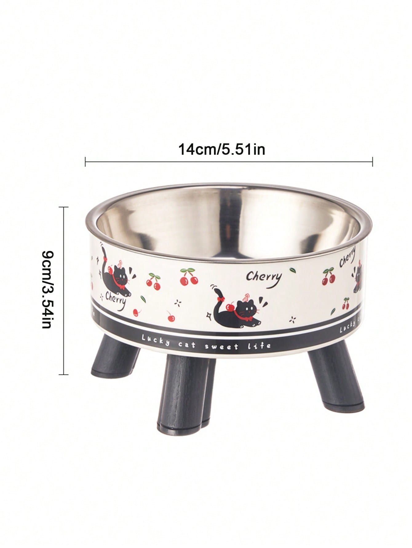 New Design Elevated Pet Bowl - Stainless Steel Cat Dog Feeding & Water Bowl With Neck Protection, Anti-Spill Pet Food Bowl For Cats Dogs