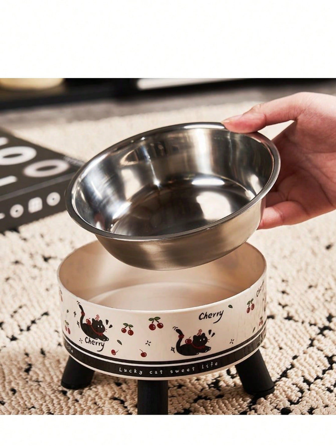 New Design Elevated Pet Bowl - Stainless Steel Cat Dog Feeding & Water Bowl With Neck Protection, Anti-Spill Pet Food Bowl For Cats Dogs