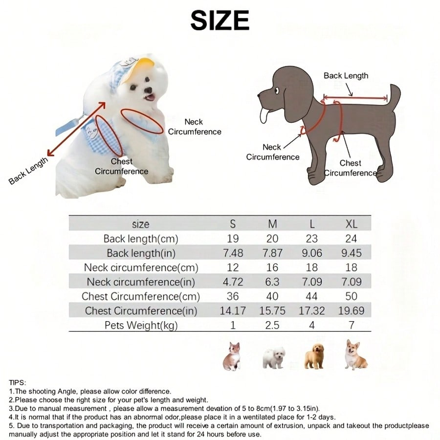 Brown polyester dog harness leash set with hoodie for small and medium dogs and cats, adjustable and washable pet walking outfit