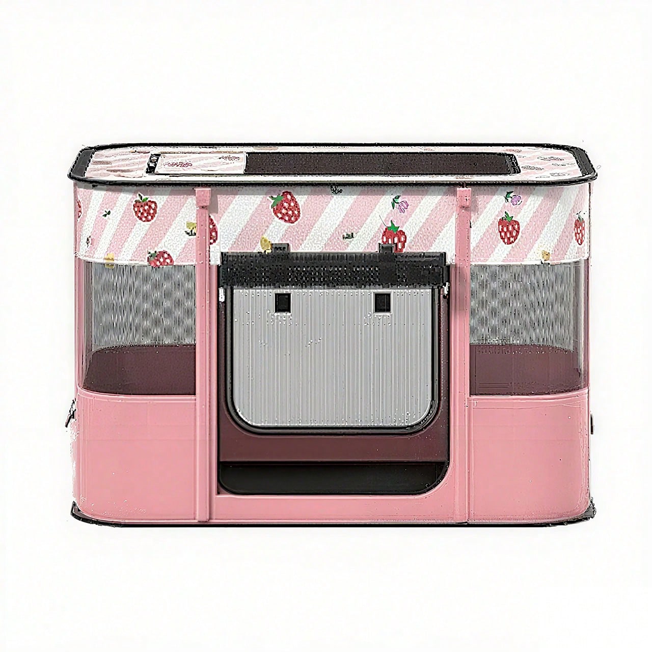 Pink foldable portable pet playpen tent crate cage made of Oxford fabric for dogs and cats