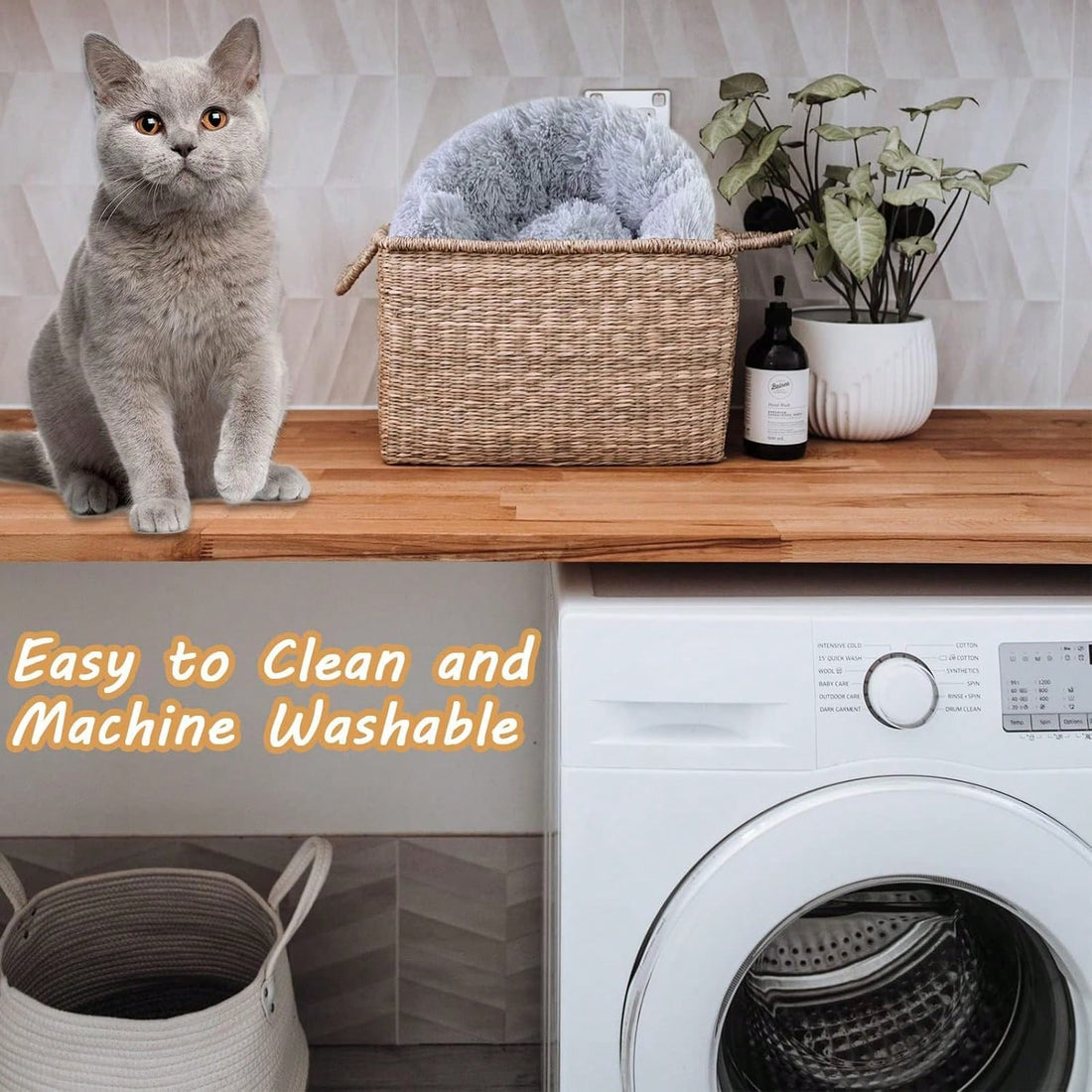 1pc Soft Plush Round Pet Bed For Cats Or Small Dogs, Mini/Medium Size Dog And Cat Bed, Warm And Breathable For All Seasons, Easy To Clean, Dog Nest Cat Nest Pet Bed Pet Supplies, Size: 19.69x19.69x6.3in