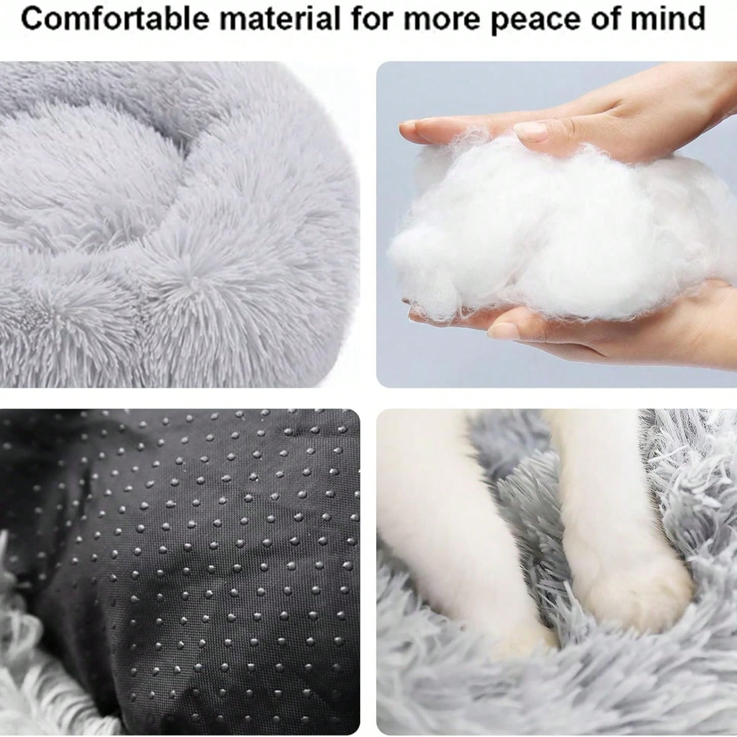 1pc Soft Plush Round Pet Bed For Cats Or Small Dogs, Mini/Medium Size Dog And Cat Bed, Warm And Breathable For All Seasons, Easy To Clean, Dog Nest Cat Nest Pet Bed Pet Supplies, Size: 19.69x19.69x6.3in