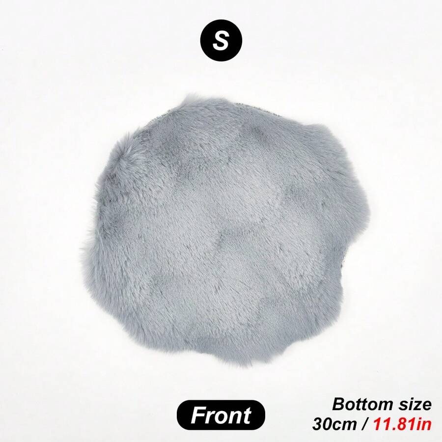 Multicolor round pet sleeping pad made of soft 100% polyester fabric suitable for cats and small pets.