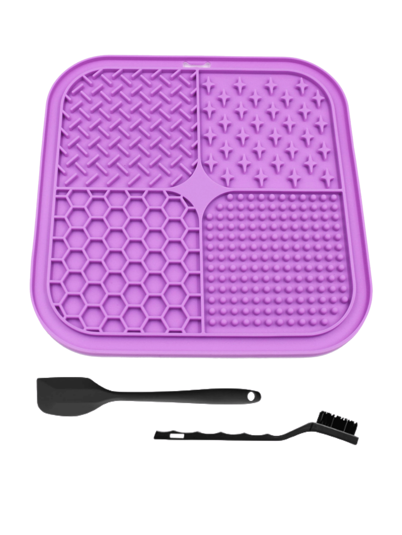 3-pack multicolor silicone lick mats with suction cups for dogs and cats, 7.9 inch slow feeder pet pad