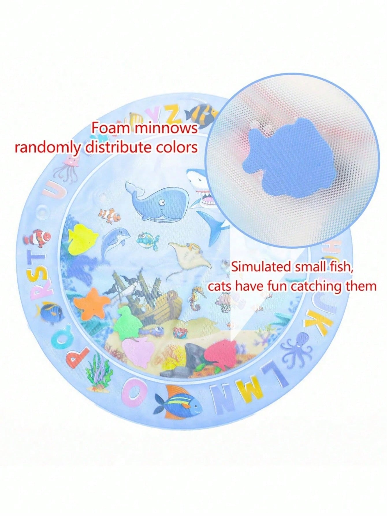 1pc Pet Water Play Mat, Cat Toy Suitable For Summer, Suitable For Cat Play, Summer Cat Bed, Bed, Cat And Dog Entertainment Toy, Needs Inflation And Water Filling Pet Entertainment Water Bed, Cat Sensory Water, Cat Cooling Mat, Cat And Dog Sensory Water