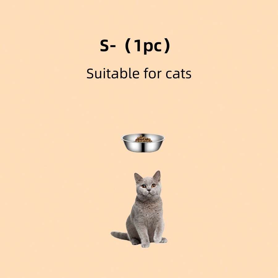 Silver stainless steel pet bowl for dogs and cats with an easy to clean and anti-bite durable design.