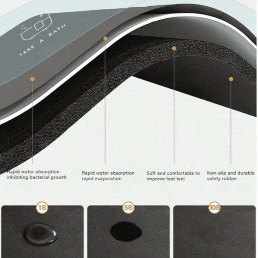 Black leopard print pet feeding mat with water-absorbent top surface and non-slip rubber bottom for cats and dogs