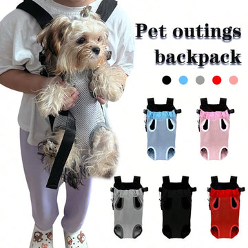 Pet Backpack, Breathable Mesh Dog/Cat Carrier Backpack For Small/Medium Pets, Portable Outdoor Travel Bag Cat Carrier Cat Bag