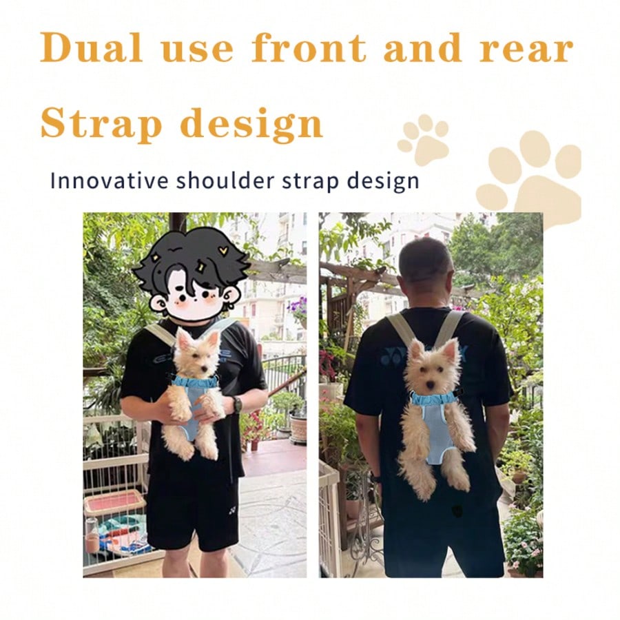 Pet Backpack, Breathable Mesh Dog/Cat Carrier Backpack For Small/Medium Pets, Portable Outdoor Travel Bag Cat Carrier Cat Bag