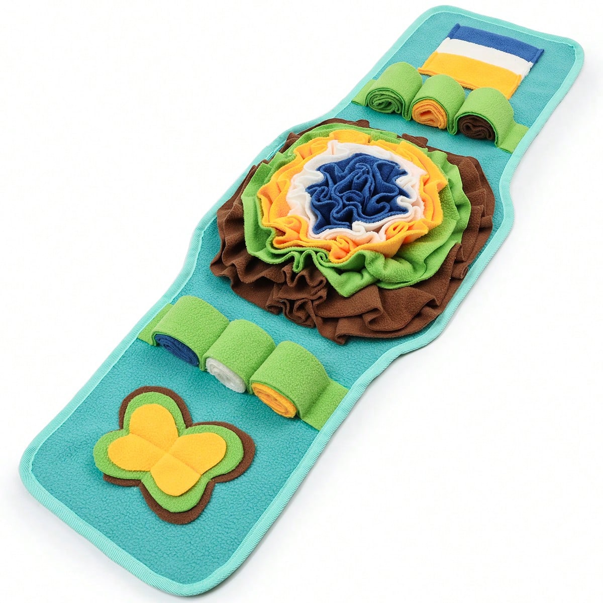 Scent Hound Paradise Dog Scavenger Hunt Watch-Shaped Sniffing Mat Puzzle Game, Interactive Training, Chew Toy, Suitable For All Seasons