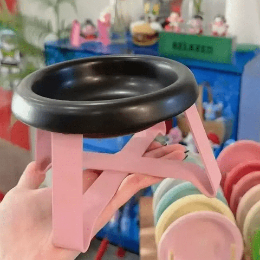 1pc Flying Saucer Elevated Cat Bowl -2-In-1 Food And Water Tray, UFO Stand For Neck Protection, Anti Spill, Non Slip, Suitable For Kittens, Dogs, And Small Pets To Eat And Drink
