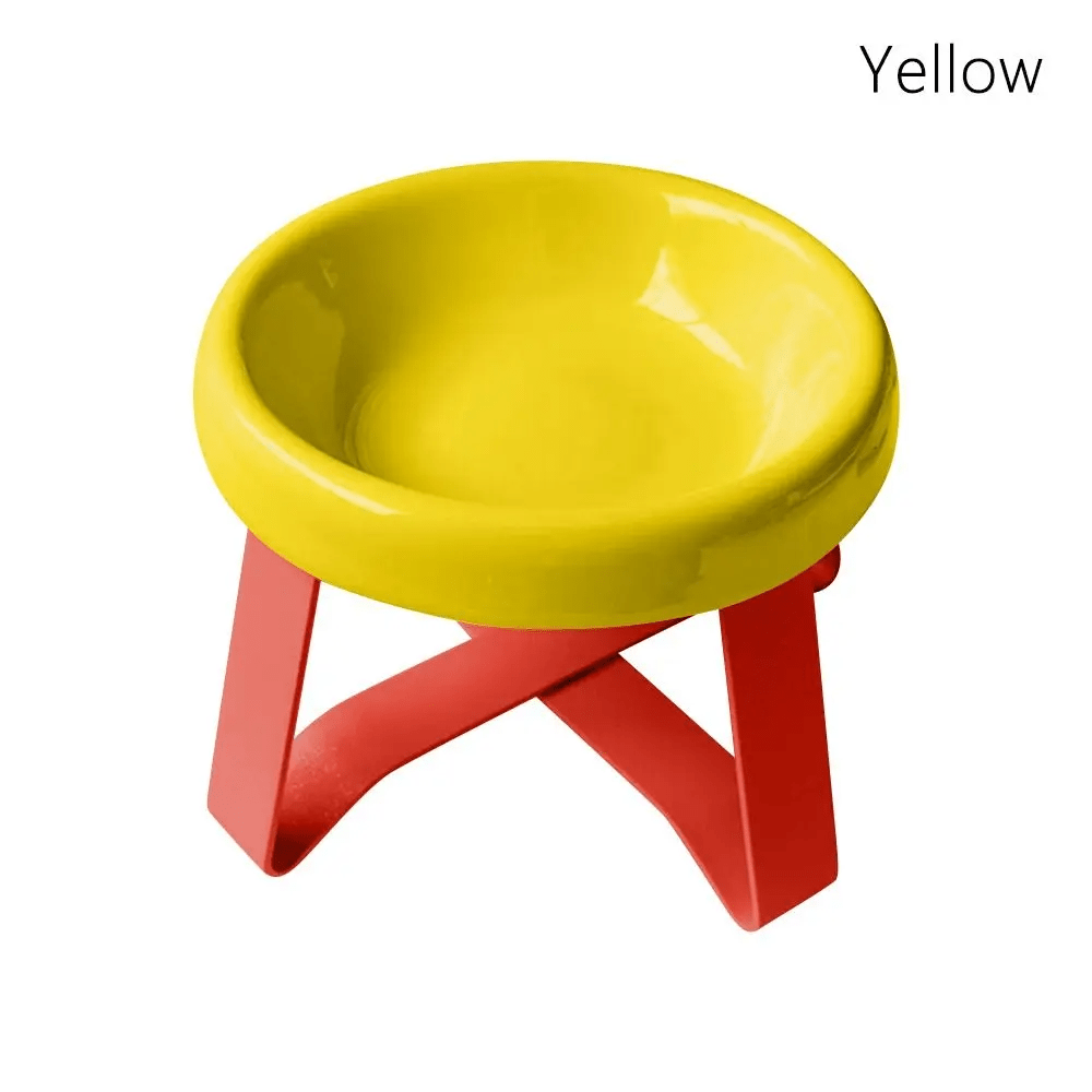 1pc Flying Saucer Elevated Cat Bowl -2-In-1 Food And Water Tray, UFO Stand For Neck Protection, Anti Spill, Non Slip, Suitable For Kittens, Dogs, And Small Pets To Eat And Drink