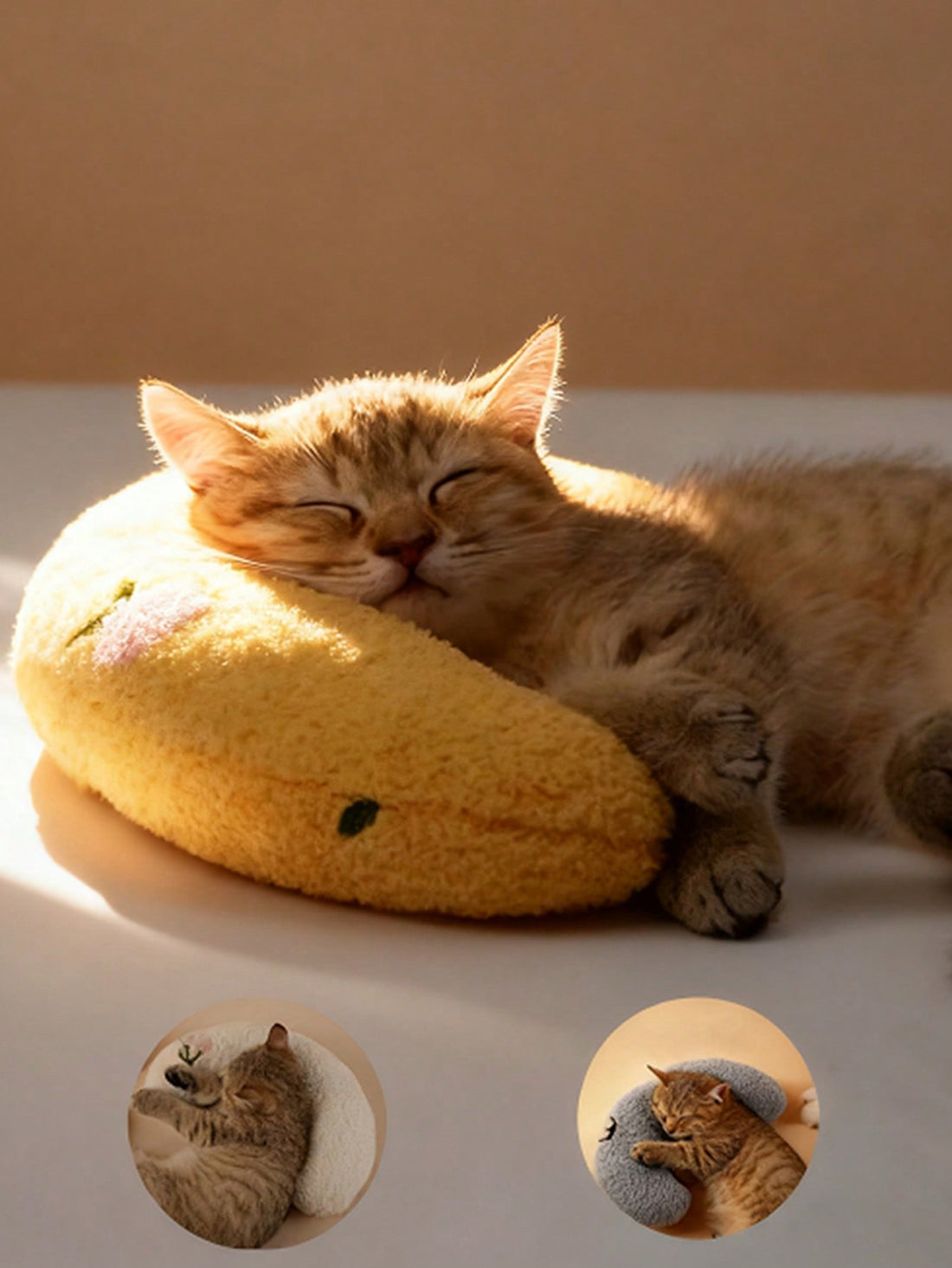 Pet Sleep Pillow, Fashionable Neck Protection Pillow For Cats, Deep Sleep, Puppy U-Shaped Pillow, Cat Supplies, Kitten Head Pillow, Dog Sleep Pillow, Cat Hugging Sleep Pillow, Machine Washable