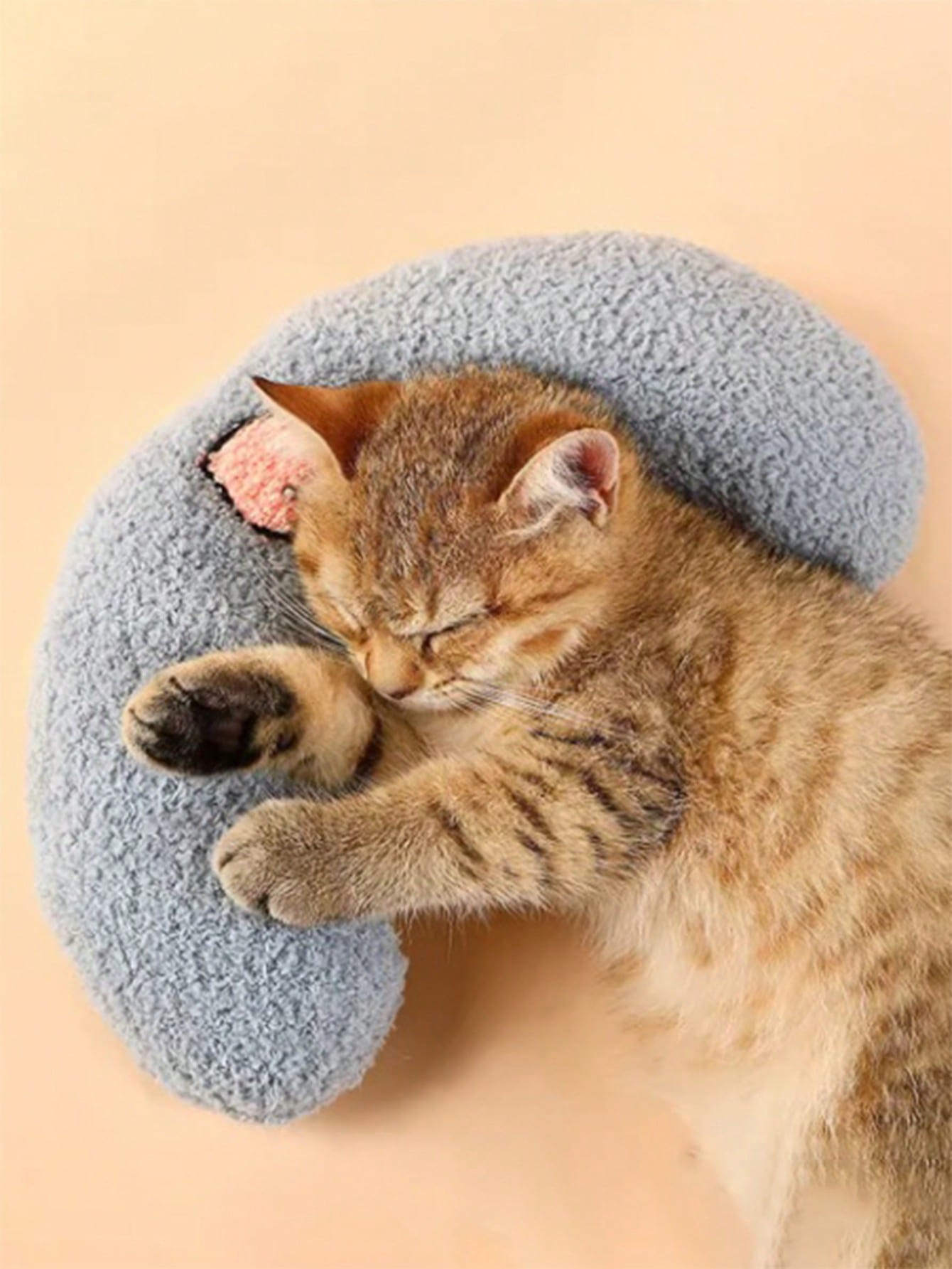 Pet Sleep Pillow, Fashionable Neck Protection Pillow For Cats, Deep Sleep, Puppy U-Shaped Pillow, Cat Supplies, Kitten Head Pillow, Dog Sleep Pillow, Cat Hugging Sleep Pillow, Machine Washable