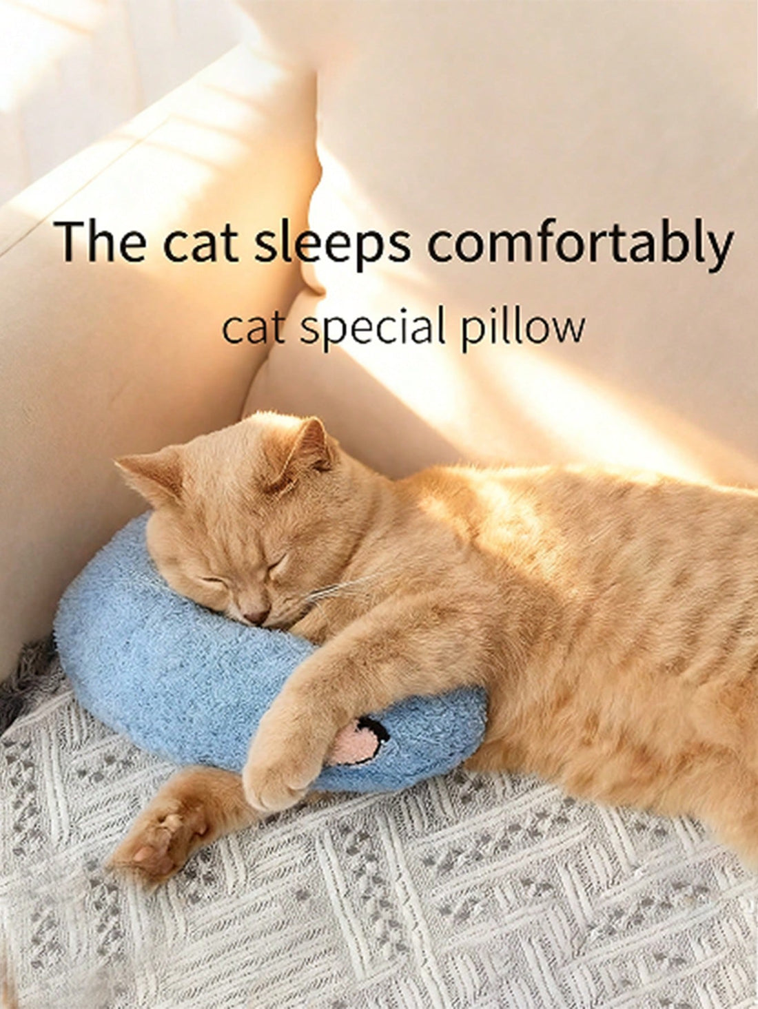 Pet Sleep Pillow, Fashionable Neck Protection Pillow For Cats, Deep Sleep, Puppy U-Shaped Pillow, Cat Supplies, Kitten Head Pillow, Dog Sleep Pillow, Cat Hugging Sleep Pillow, Machine Washable