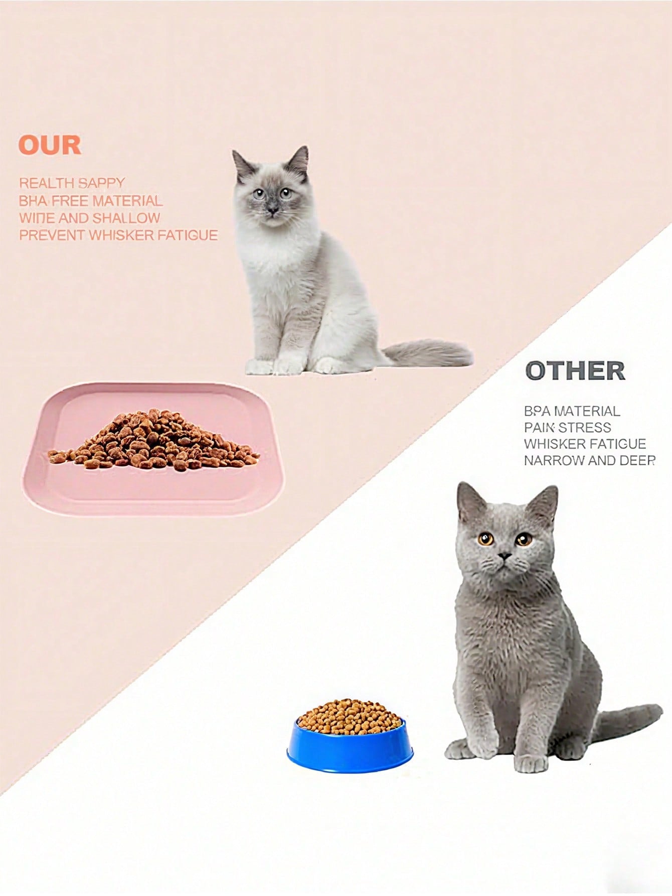 1-10 Cat Bowls, Dog And Cat Bowls, Cat Feeding Bowl With Stand, Cat Bowl For Dry And Wet Food, Cat Bowl Set For Multi-Cat Households, Colourful Colours, Suitable For Snacks And Breakfast, Plastic, Essential Kitchen Tool