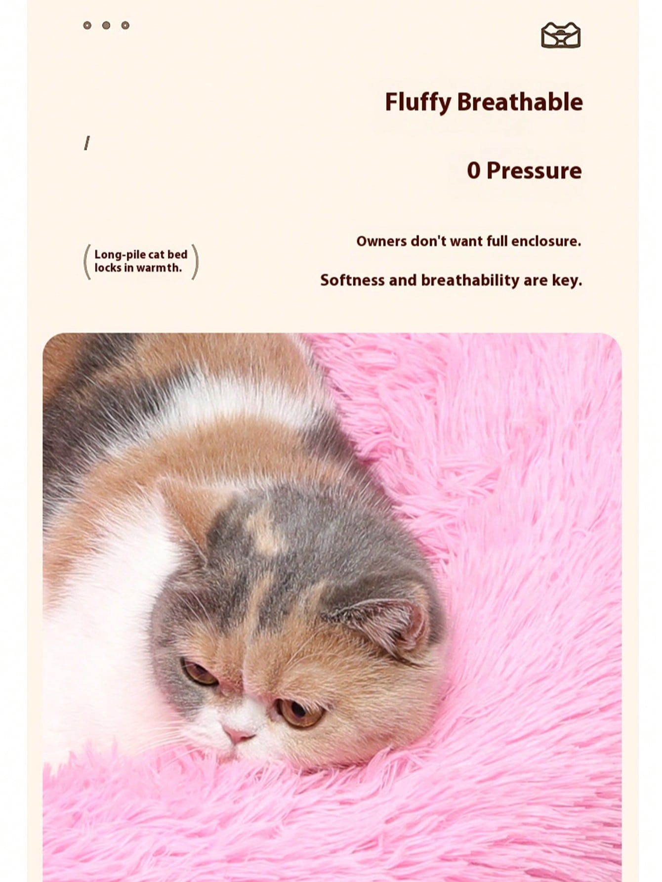 1pc Small Fluffy Round Pet Bed, Warm And Breathable, All-Season Solid Color Puppy Bed, Dog House, Small Cat Bed, Winter Warm Pet Bed, Suitable For Small Puppies And Cats, Rodents And Other Small Animals, Not Suitable For Medium And Large Animals.
