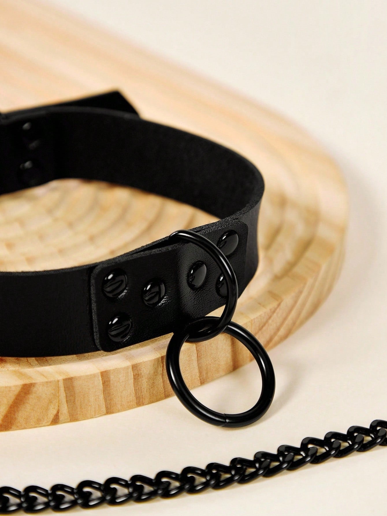 Black adjustable pet collar and leash set with Halloween and letter pattern for cats or dogs