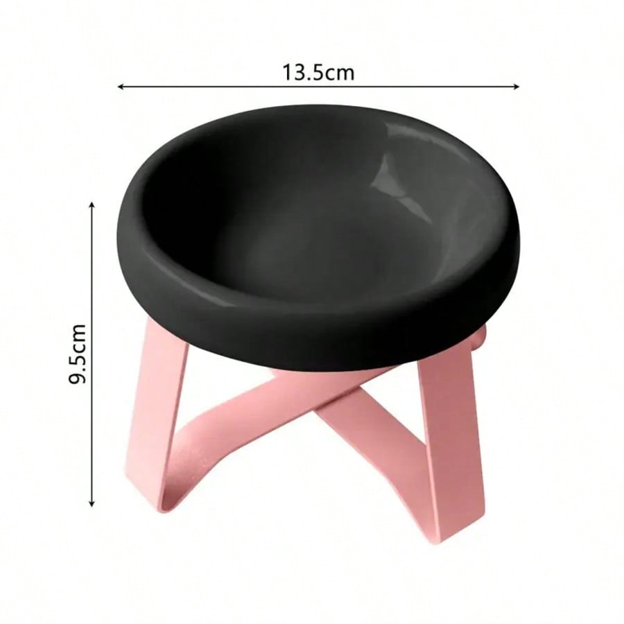 1pc Flying Saucer Elevated Cat Bowl -2-In-1 Food And Water Tray, UFO Stand For Neck Protection, Anti Spill, Non Slip, Suitable For Kittens, Dogs, And Small Pets To Eat And Drink