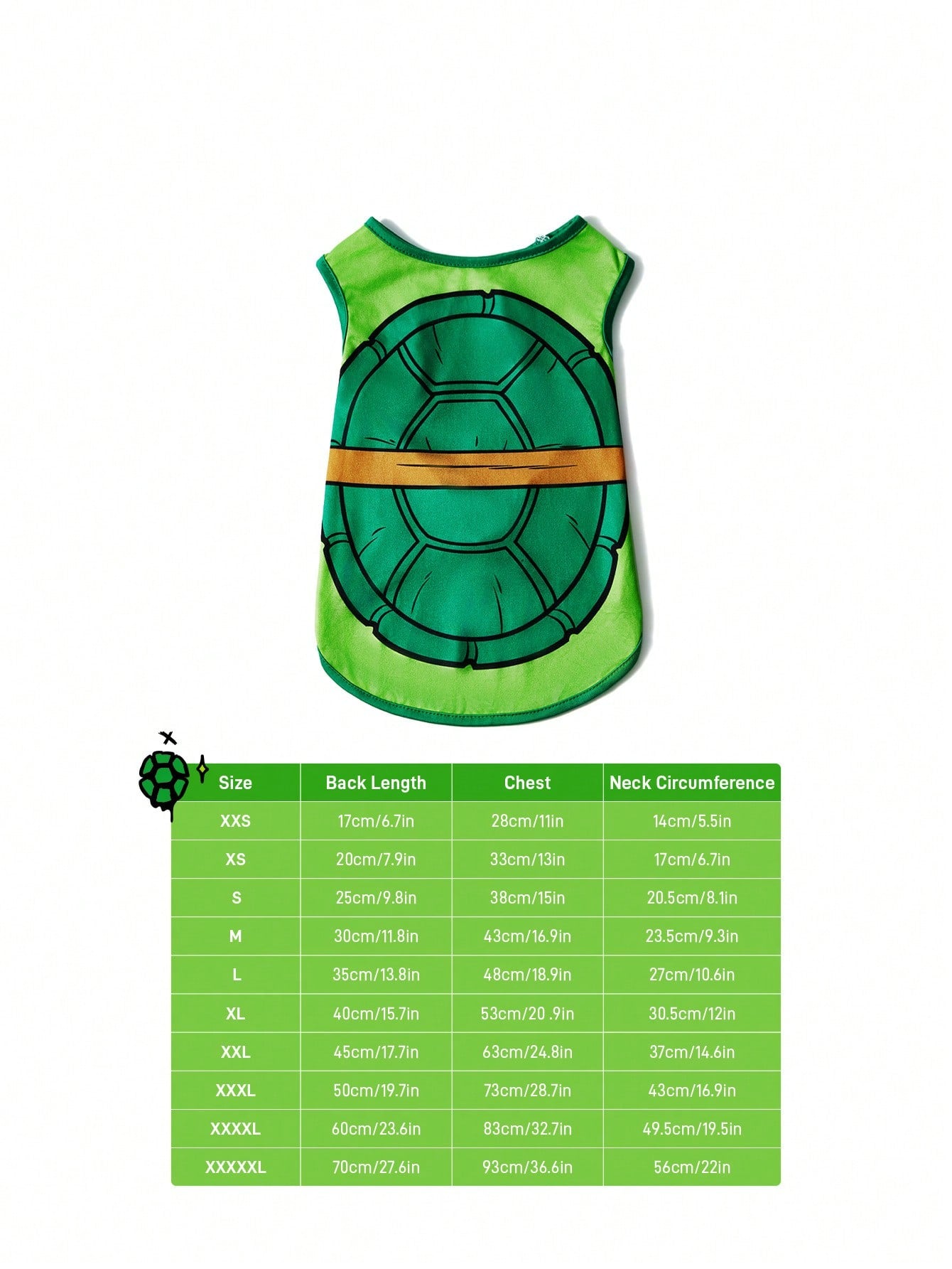TEENAGE MUTANT NINJA TURTLES | Cartoon Turtle Shell Print Pet Vest