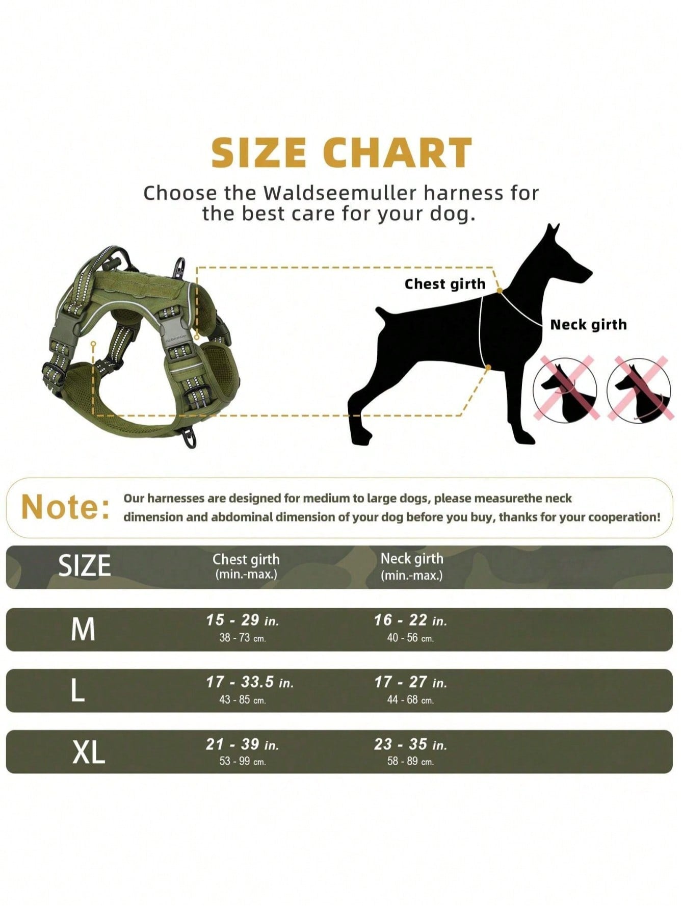 Adjustable tactical dog harness in military vest style with double metal hook and anti-pull design for dog training and walking