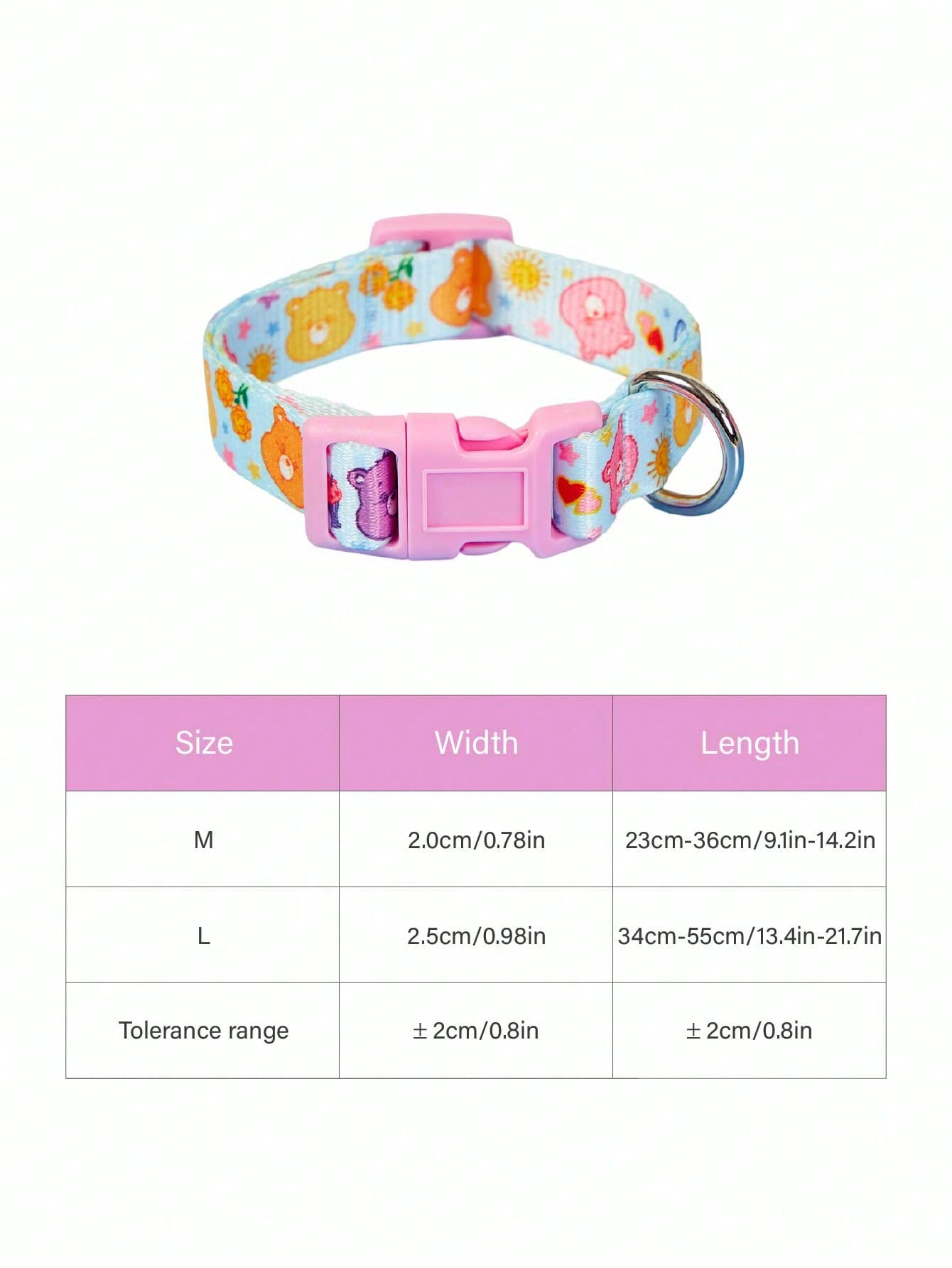 Green polyester X PENSIN pet collar with cartoon pattern and matching pendant for cats and dogs