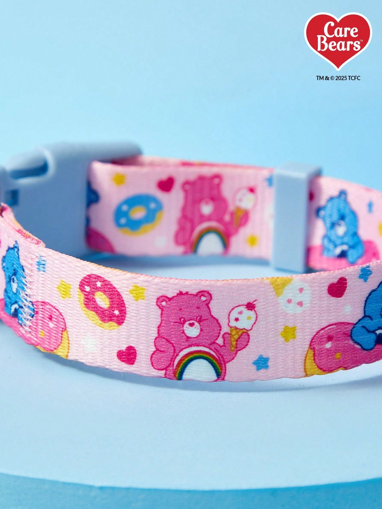 Green polyester X PENSIN pet collar with cartoon pattern and matching pendant for cats and dogs