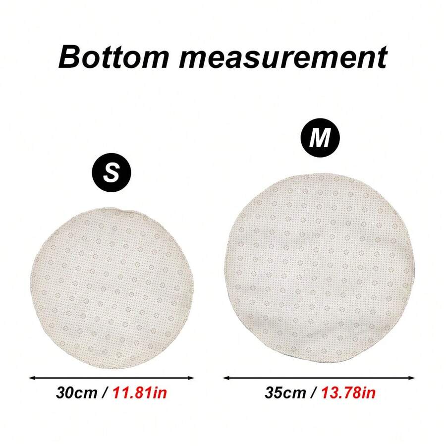 Multicolor round pet sleeping pad made of soft 100% polyester fabric suitable for cats and small pets.
