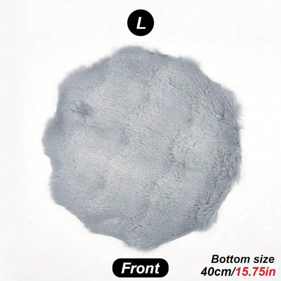 Multicolor round pet sleeping pad made of soft 100% polyester fabric suitable for cats and small pets.