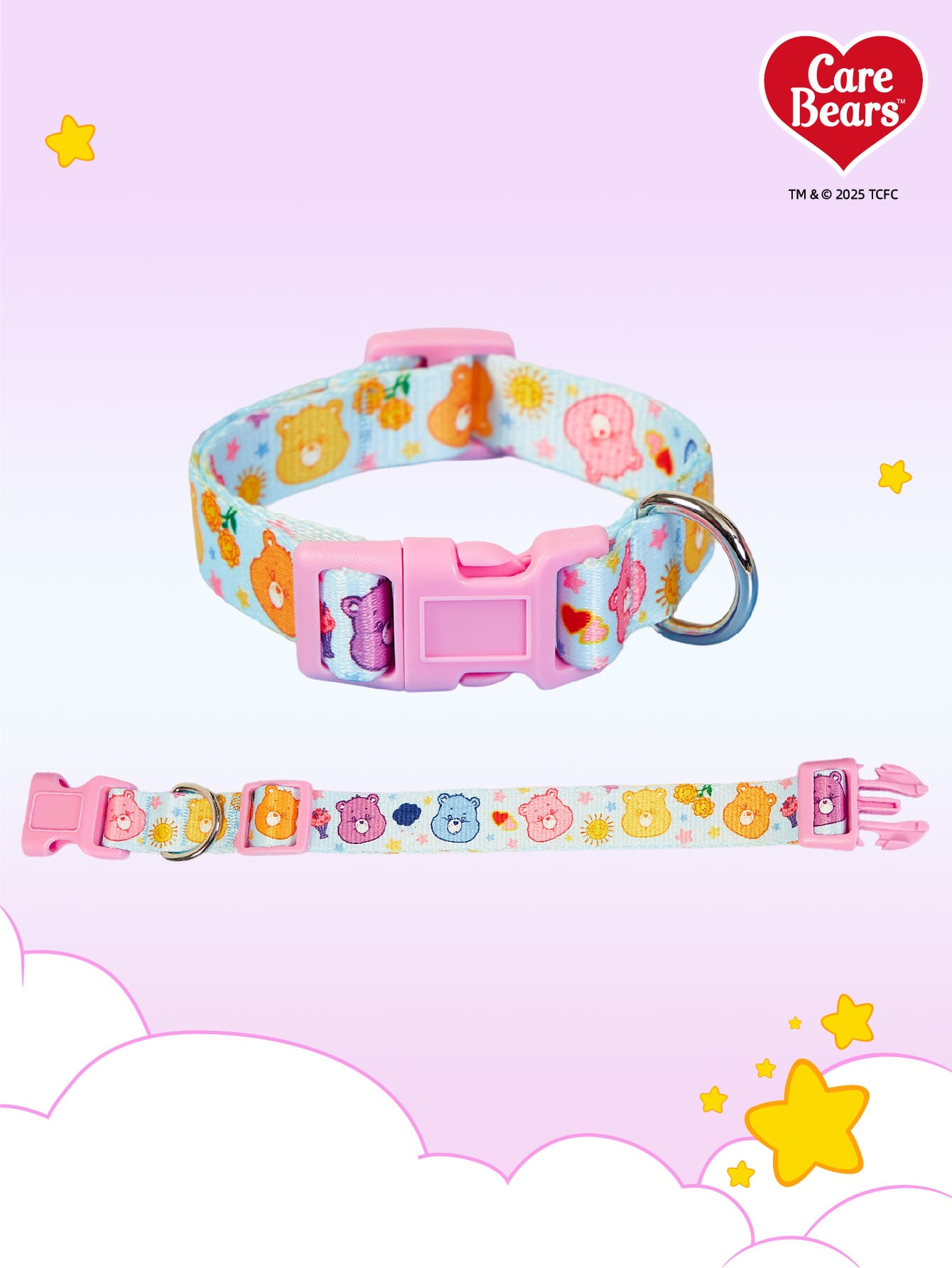 Green polyester X PENSIN pet collar with cartoon pattern and matching pendant for cats and dogs