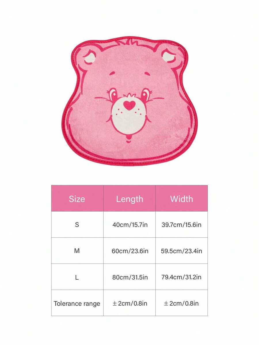 Plush pet sleeping mat featuring a cartoon bear pattern made from soft polyester material for small pets.