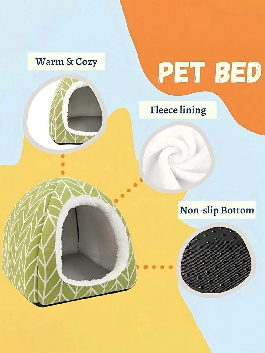 Pink strawberry pattern hamster bed hideaway nest made of soft polyester for small pets.