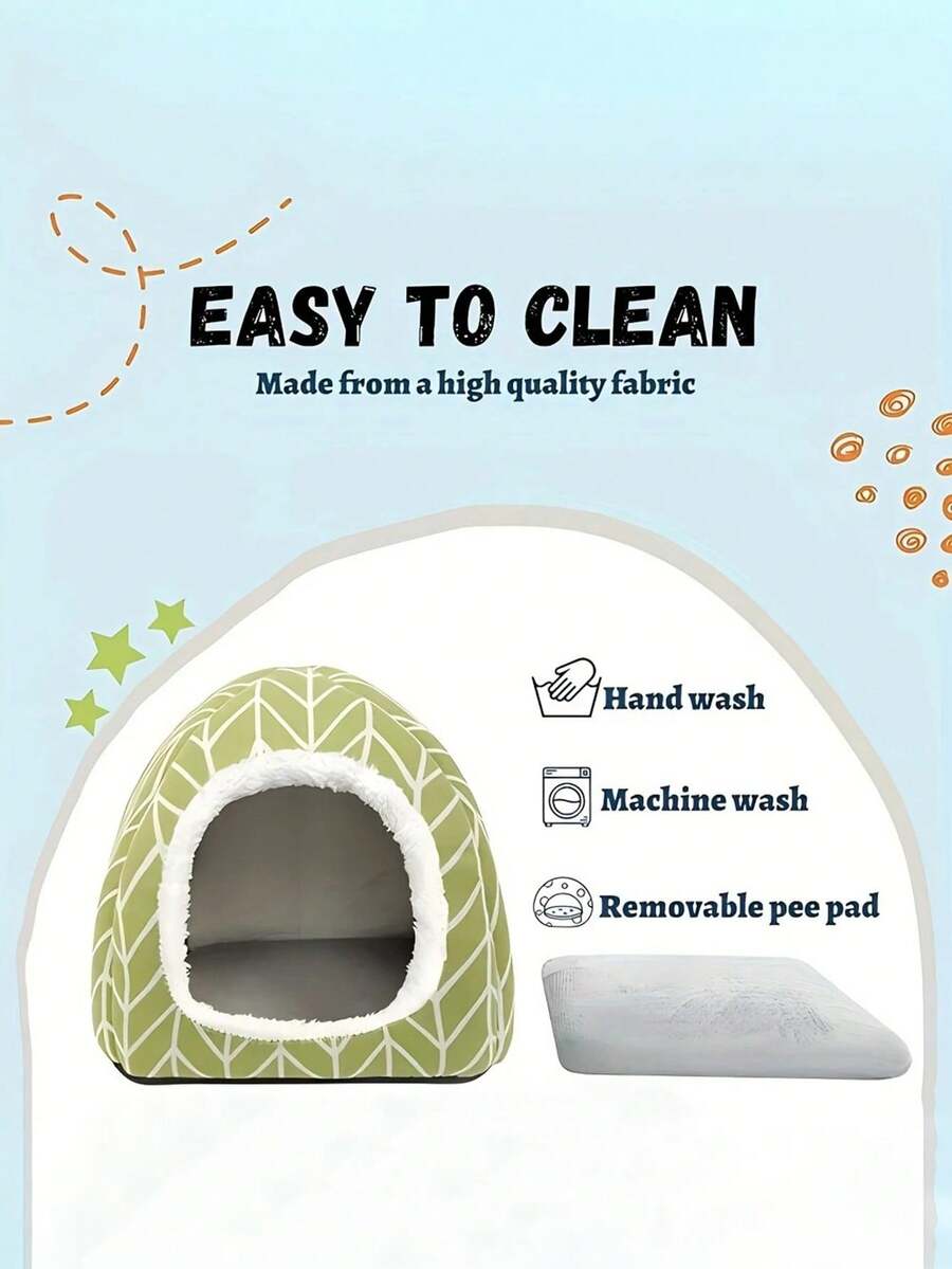 Pink strawberry pattern hamster bed hideaway nest made of soft polyester for small pets.