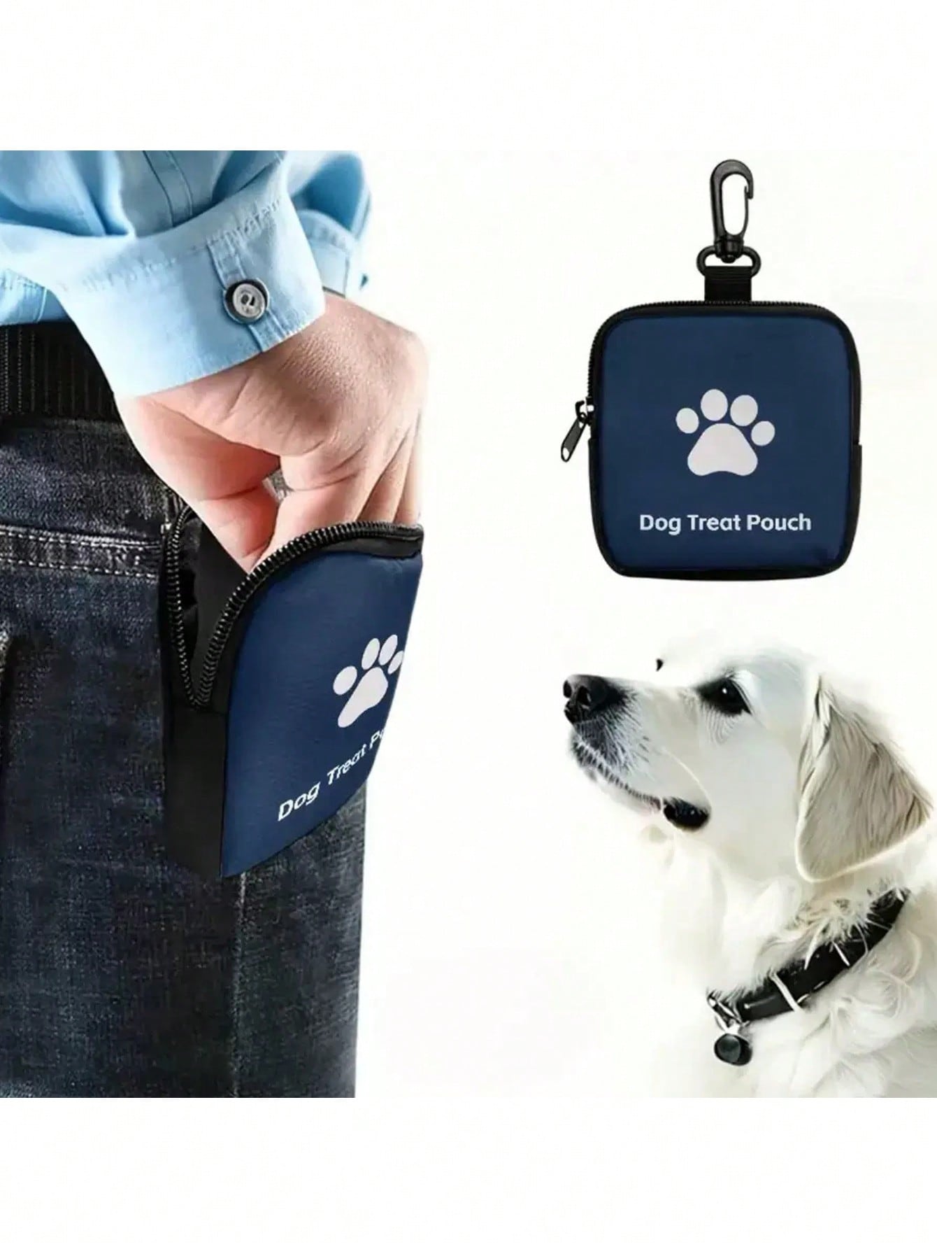 1 Pet Snack Bag; Zipper Closure Pet Training Snack Bag; Portable Pet Snack Bag; Pet Supplies