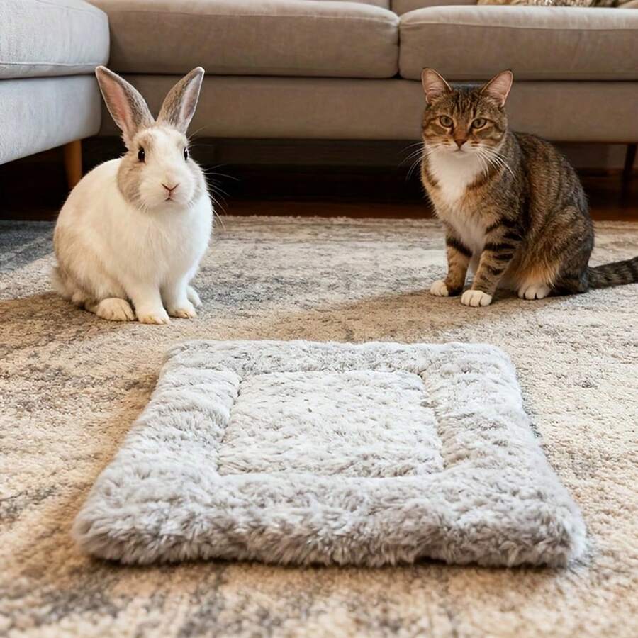 Multicolor soft warm polyester sleeping mat and nest pad for hamsters and small pets.