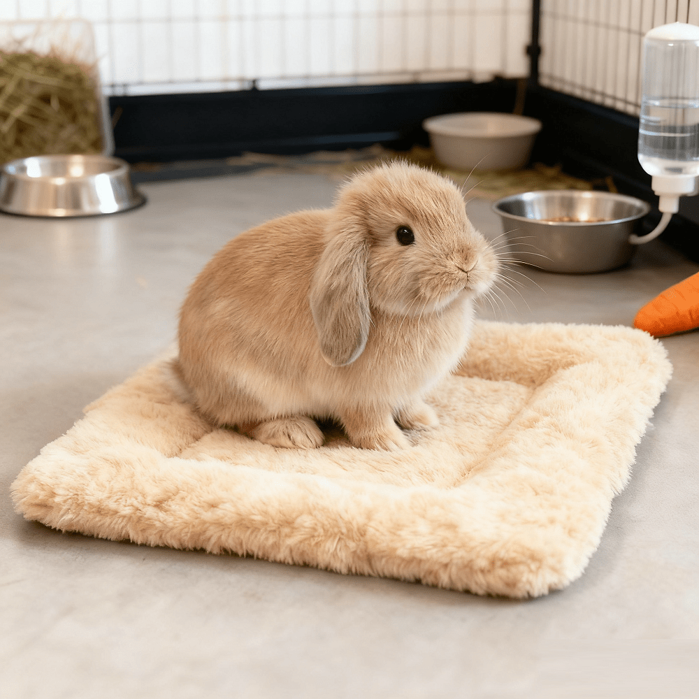 Multicolor soft warm polyester sleeping mat and nest pad for hamsters and small pets.