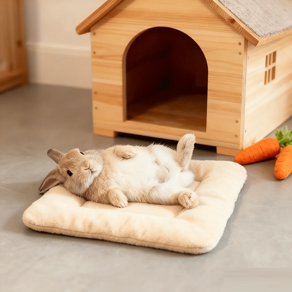 Multicolor soft warm polyester sleeping mat and nest pad for hamsters and small pets.