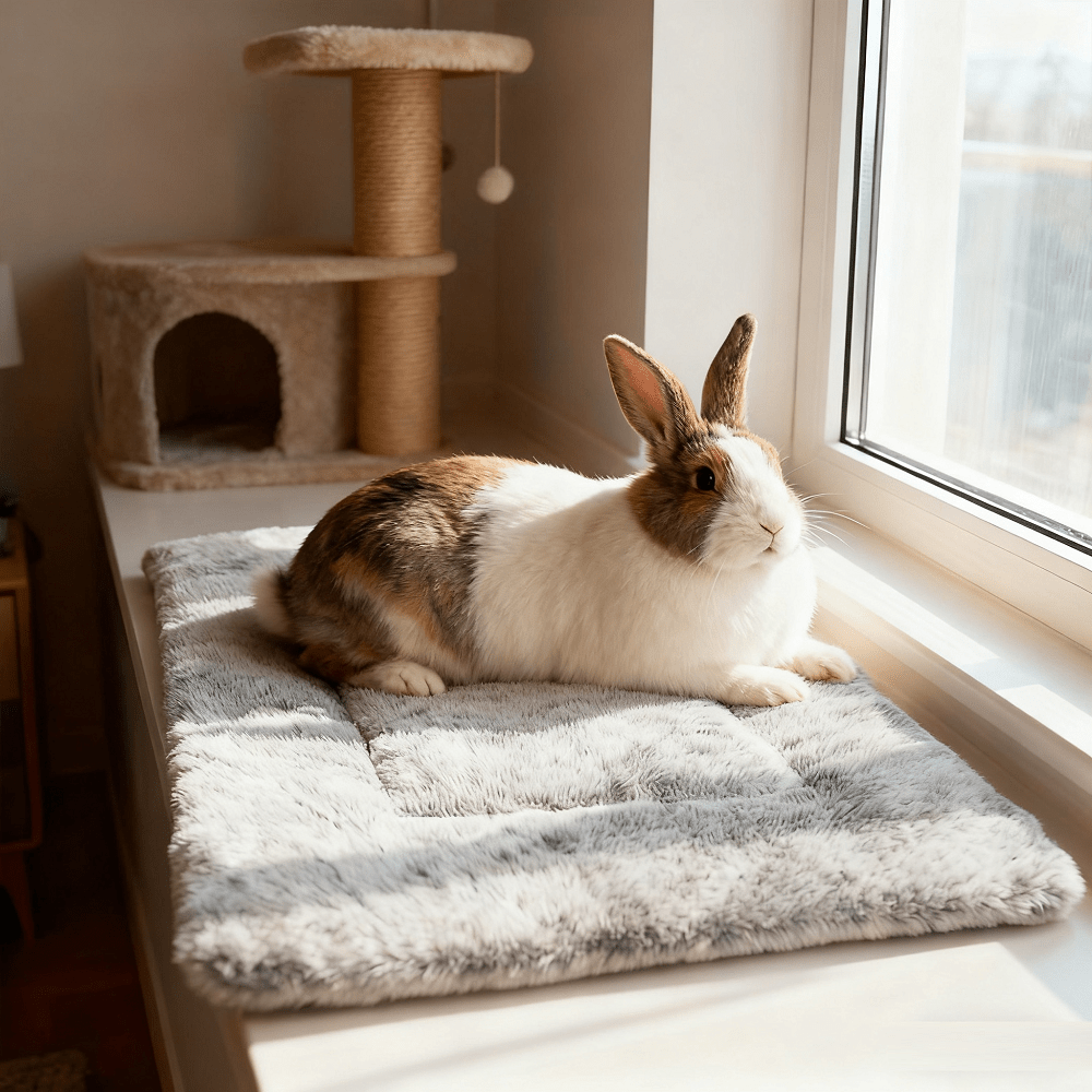 Multicolor soft warm polyester sleeping mat and nest pad for hamsters and small pets.
