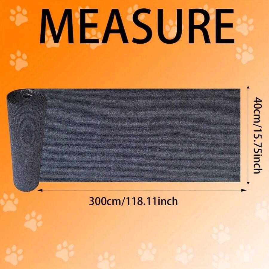 Multicolor self-adhesive cat scratch pad sticker made from 100% polyester fabric used as a furniture protector and scratching board for cats.