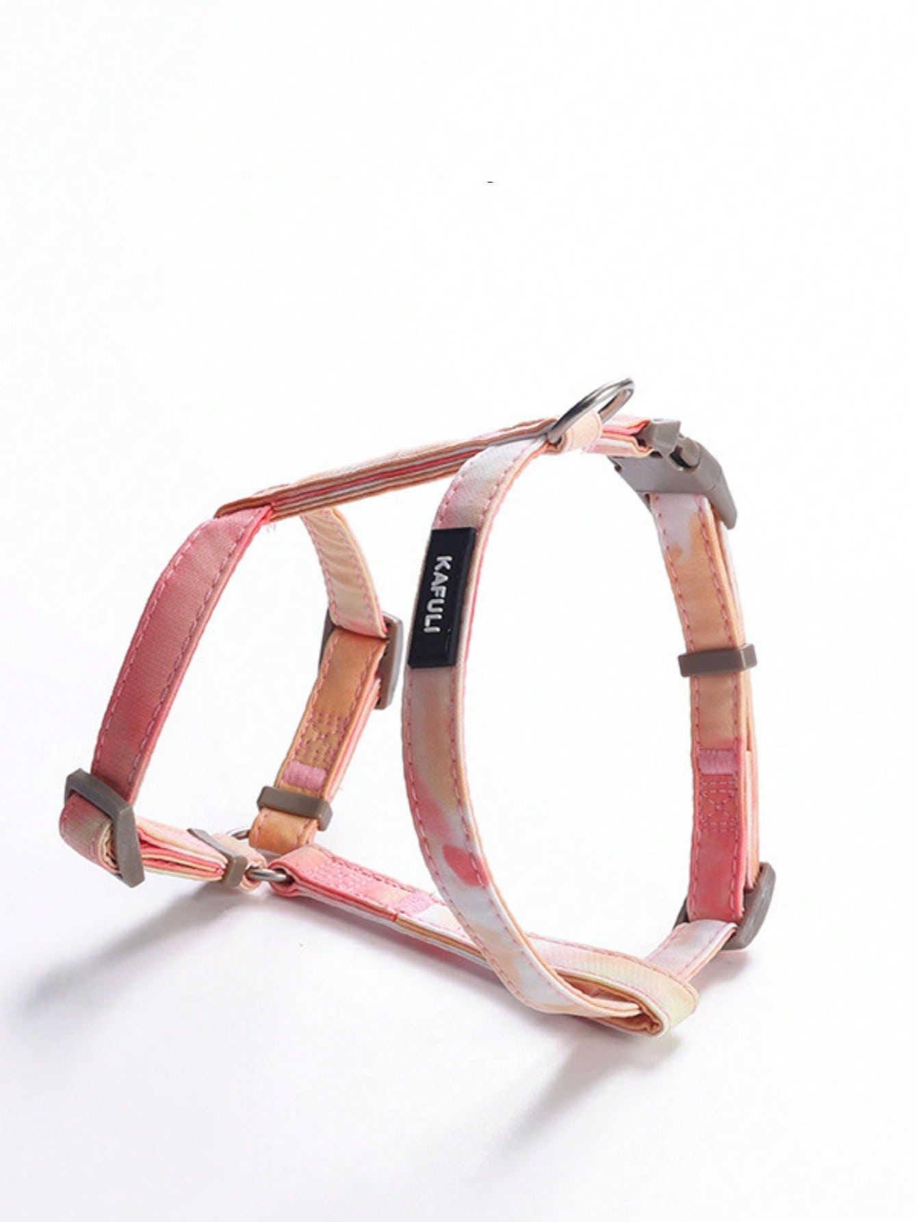Adjustable multicolor gradient pet cat leash set with harness vest for cats and small dogs