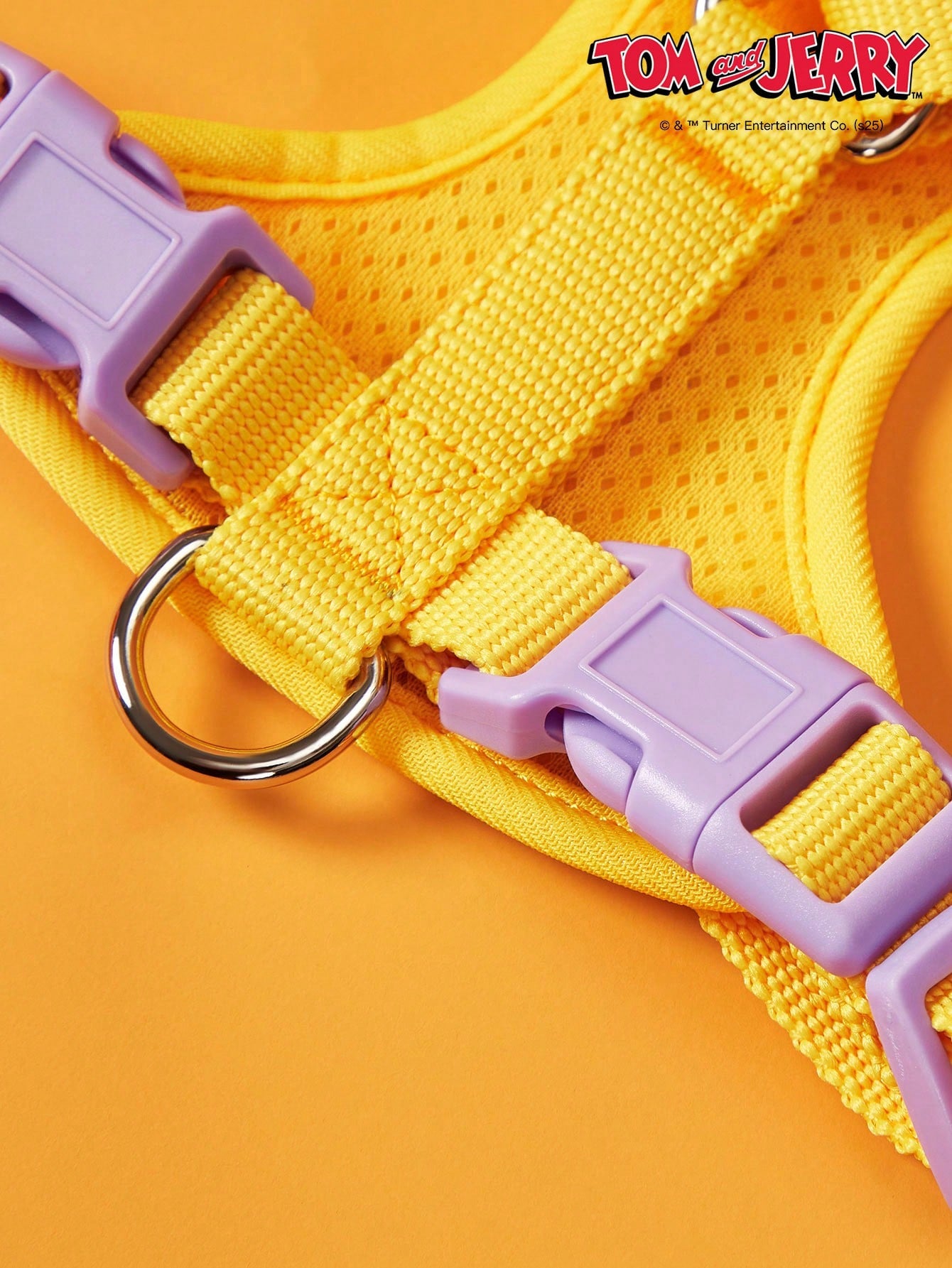 Powerpuff Girls cartoon dog harness with heart print, breathable polyester mesh, adjustable straps, and vibrant color block design for small dogs