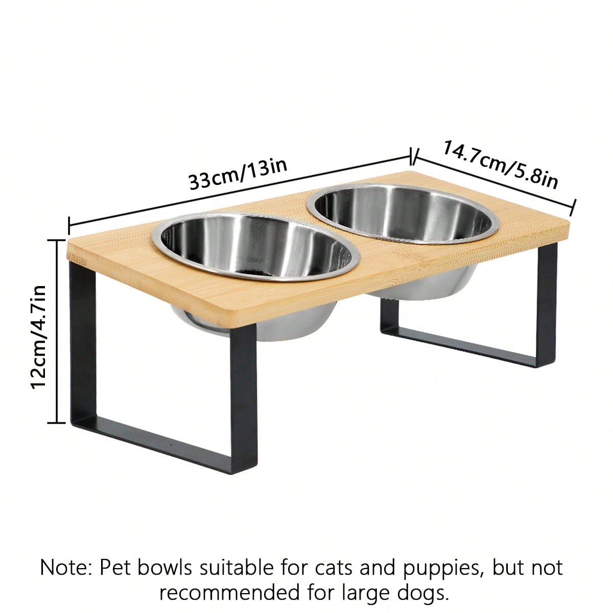 15° Tilted Elevated Cat Bowl Upgraded Version, Anti-Vomiting Raised Cat Food & Water Bowls, 2 Stainless Steel Bowls, Suitable For Cats And Puppies
