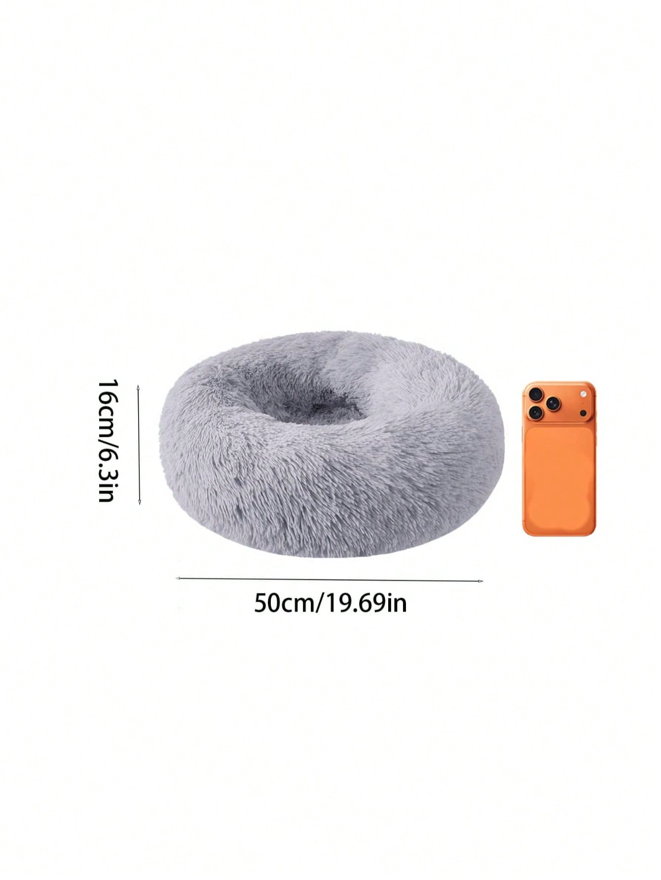 1pc Soft Plush Round Pet Bed For Cats Or Small Dogs, Mini/Medium Size Dog And Cat Bed, Warm And Breathable For All Seasons, Easy To Clean, Dog Nest Cat Nest Pet Bed Pet Supplies, Size: 19.69x19.69x6.3in