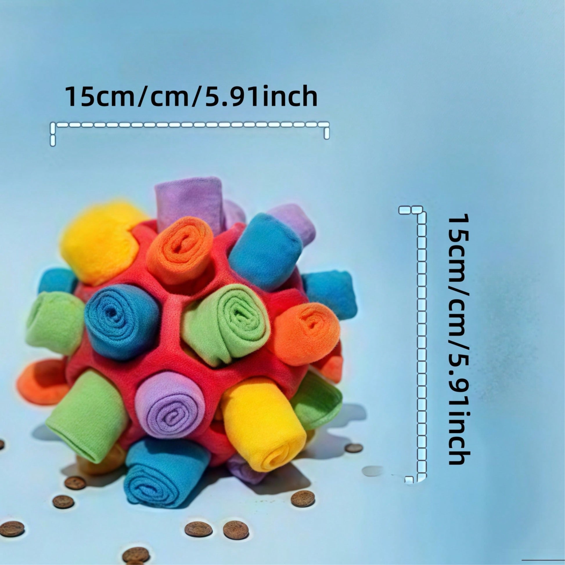 1pc Dog Sniff Ball Toy, Can Hide Treats & Bubbles, Rubber Ball Sniff Puzzle Toy For Developing Intelligence & Strengthening Body