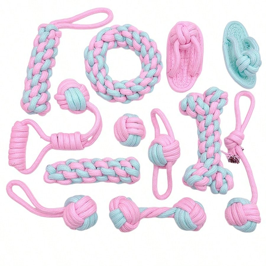 OBOVAY 7pcs/5pcs/1pc Random Cute Style Dog Squeaky Toys, Plush Stuffed Chew Toys With Squeaker, Suitable For Small And Medium Dogs, Puppies, Cats, Teething Play Set, Durable Soft Fabric, White Valentine's Day, Valentine's Day Gift Supplies (Random Style