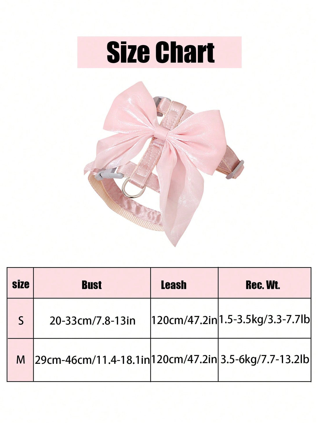 2-piece X-shape polyester pet leash and harness set with angel wing chest strap decor for cats and small to medium dogs