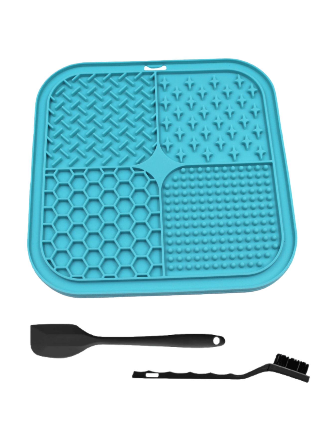 3-pack multicolor silicone lick mats with suction cups for dogs and cats, 7.9 inch slow feeder pet pad
