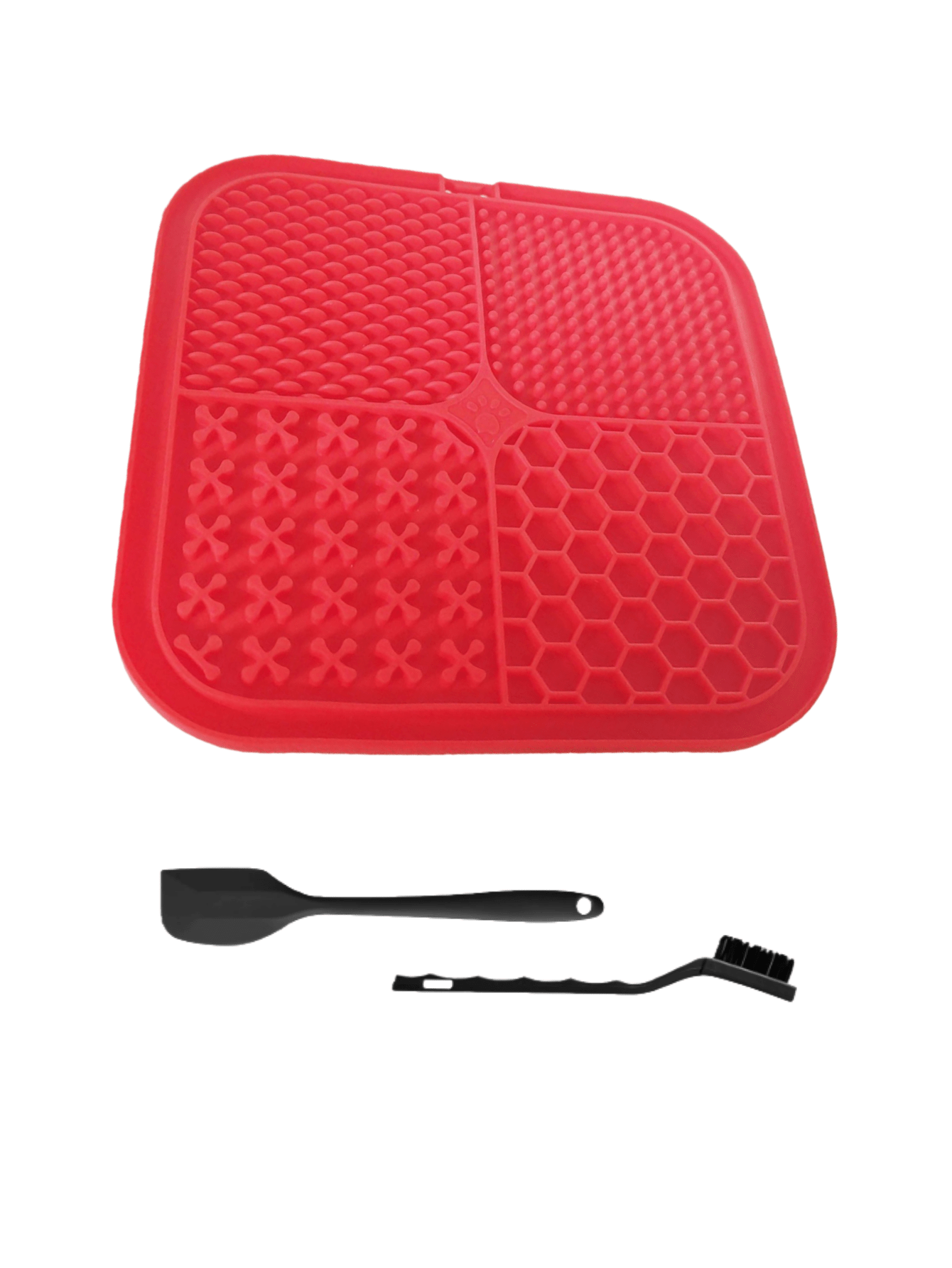 3-pack multicolor silicone lick mats with suction cups for dogs and cats, 7.9 inch slow feeder pet pad